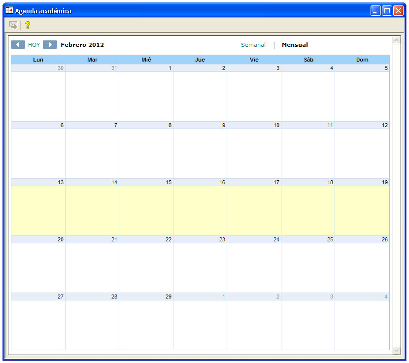 formato de agenda semanal